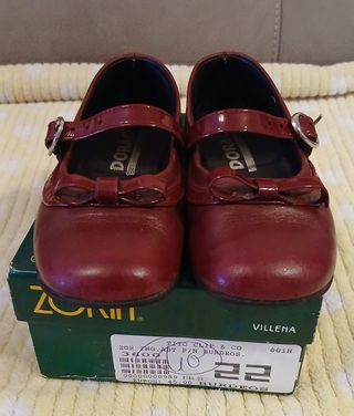 Zapatos niña Burdeos talla 22
