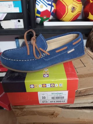 Mocasines Pablosky niño, Azul,talla 33