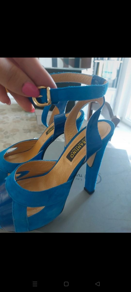 Sandali lavorazione artigianale blu - n.40