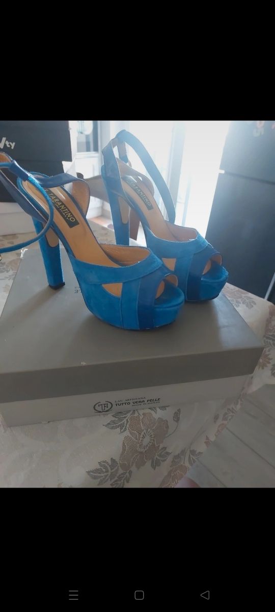 Sandali lavorazione artigianale blu - n.40