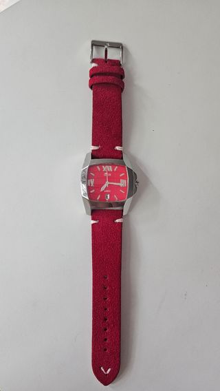 Reloj Lotus rojo - correa piel