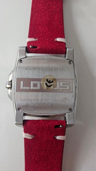 Reloj Lotus rojo - correa piel