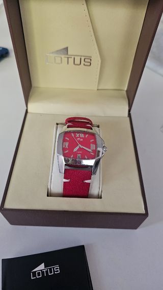 Reloj Lotus rojo - correa piel