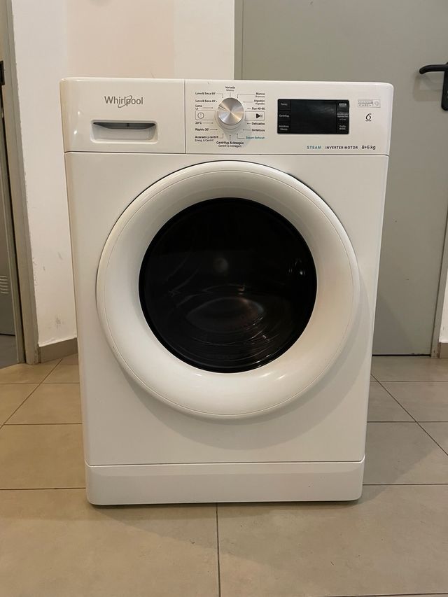 Lavasecadora Whirlpool FFWDB864349WV, 8/6 kg, Carga Frontal, Eficiencia D - Blanco