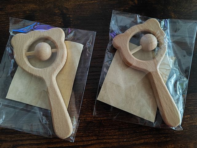 Sonajeros bebé madera