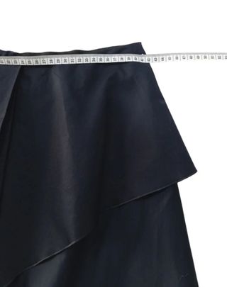 Falda midi negra algodon