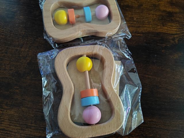 Sonajeros bebé madera