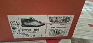 Zapatos Camper Peu Cami Kids - Azul - 33