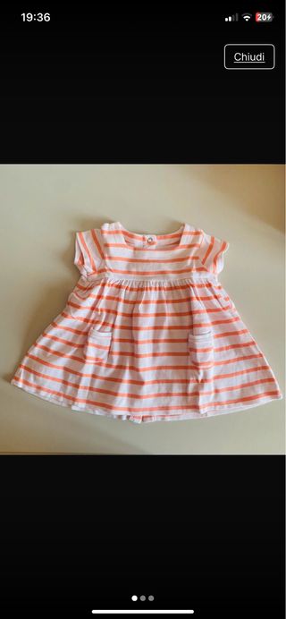 Vestito bimba Petit Bateau 6 mesi