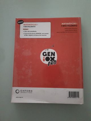 Matemáticas I 1º Bachillerato. Libro del estudi...
