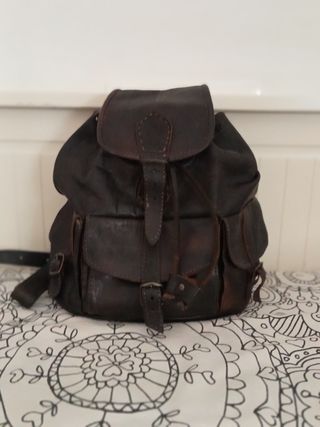 Mochila marrón vintage