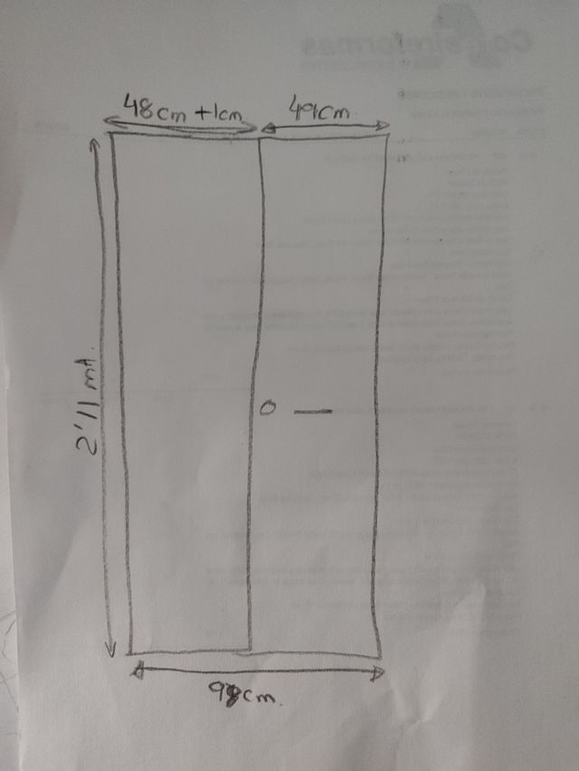 Puerta madera maciza