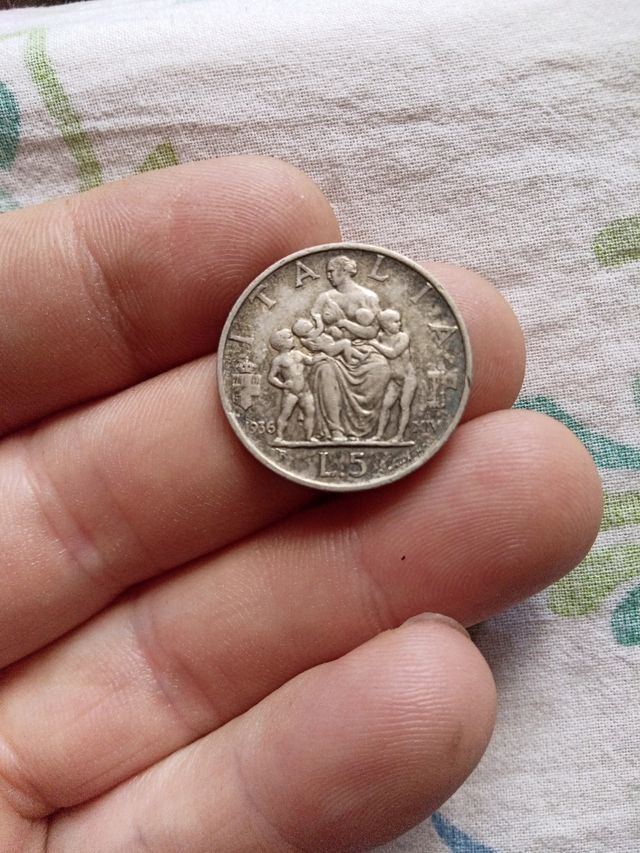 5 Lire Italia 1936 - Fecondità