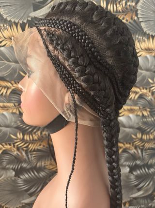 Peluca Trenzas largas negras