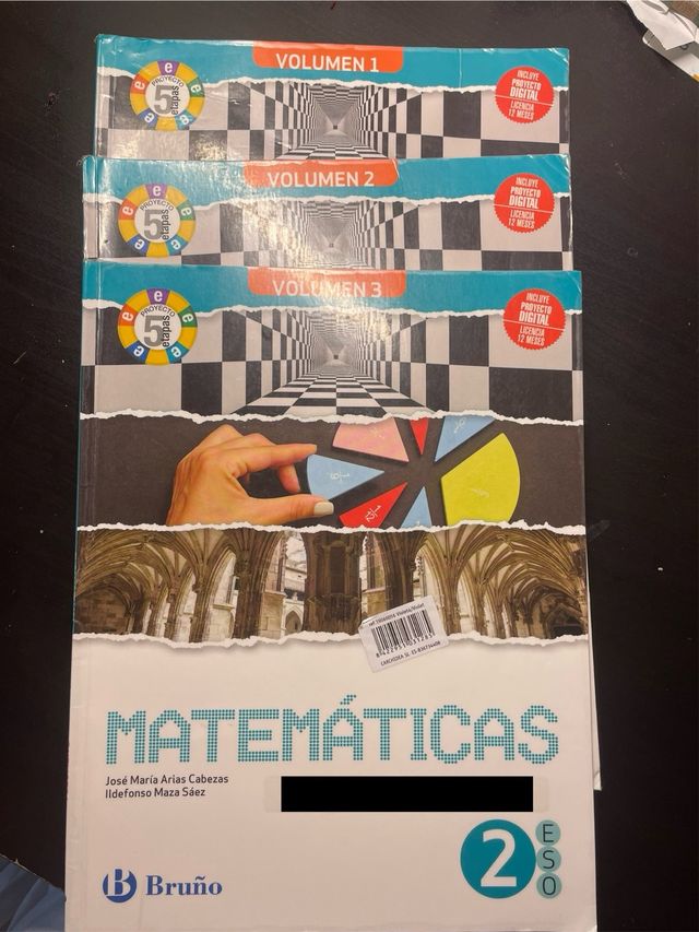 Matemáticas 2 ESO 3 volúmenes Proyecto 5 etapas