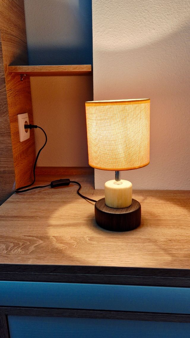 2 lámparas mesita noche - beige