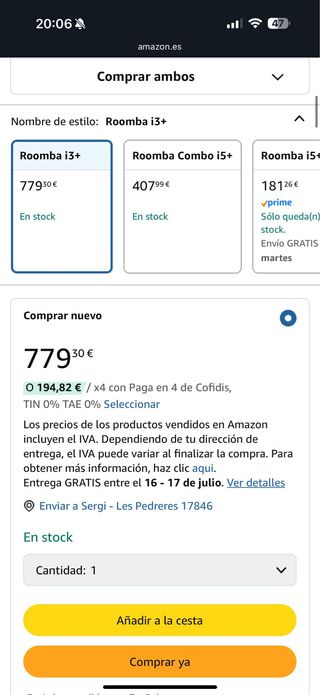 Robot aspiradora Roomba i3+ iRobot