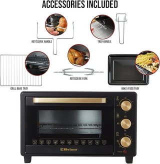 Belaco Horno tostador de sobremesa de 23L, grill