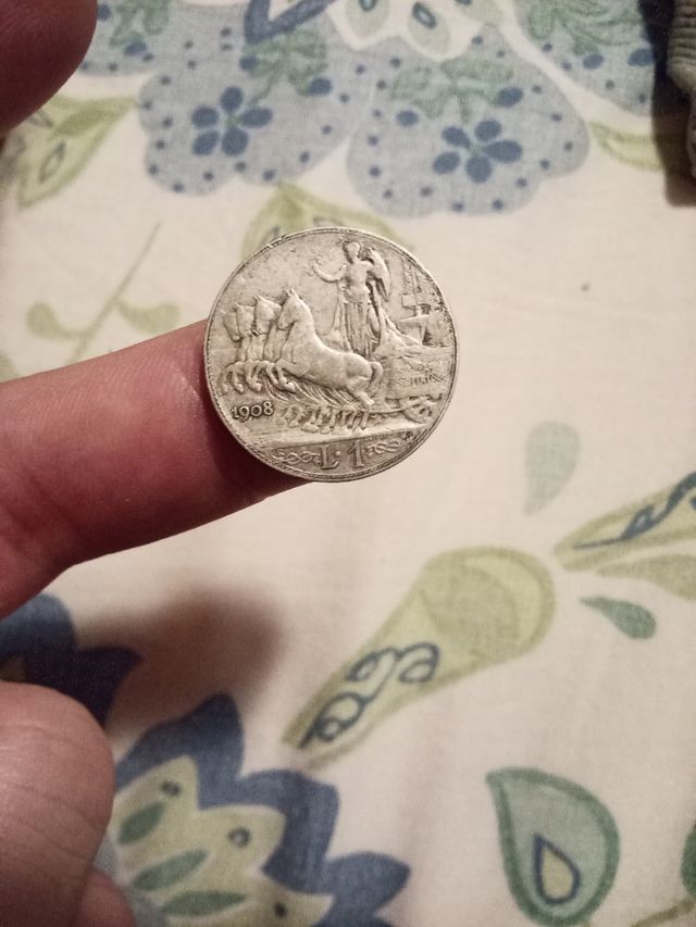 1 Lira 1908 Regno d'Italia - Rara