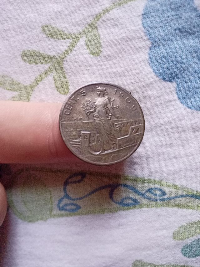 5 Centesimi Italia 1909 regno d'Italia ve3