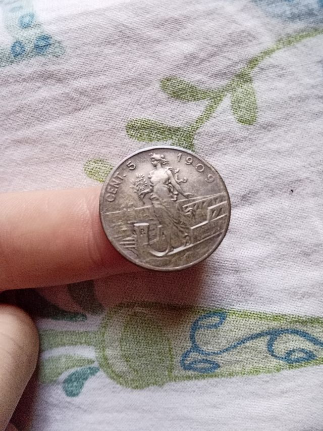 5 Centesimi Italia 1909 regno d'Italia ve3