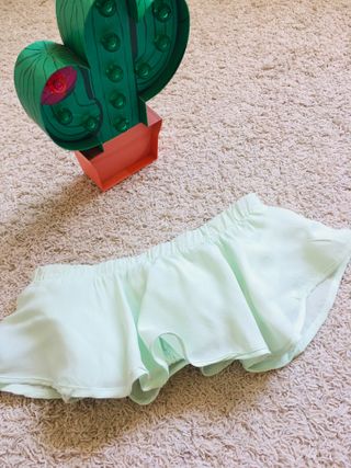 Top corto Zara verde M