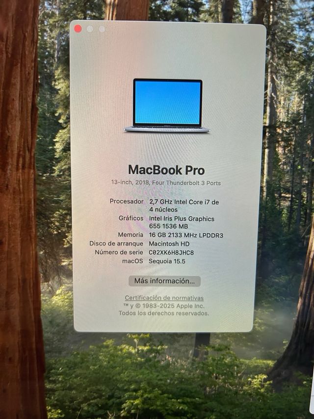 MacBook Pro 2018 Gris Plata