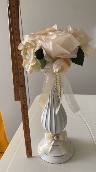 Portacandele shabby chic bianco