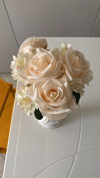 Portacandele shabby chic bianco