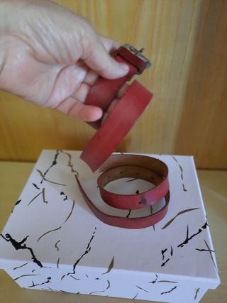 Cintura in pelle marrone