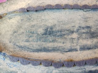 Centro decorarivo. Frutero artesanal de cerámica.