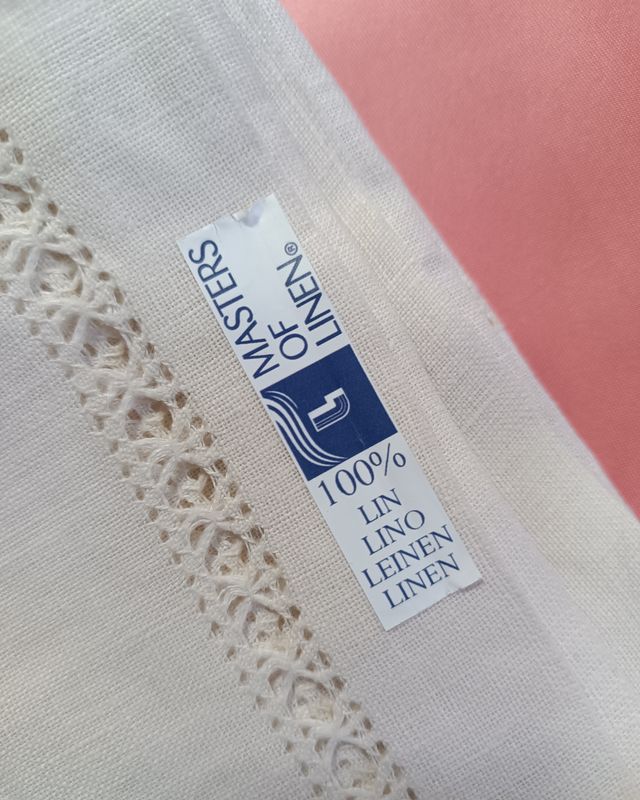 Colcha lino marfil con bordado Siciliano