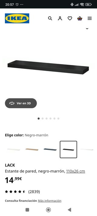 2 Baldas IKEA Lack - Negras a estrenar