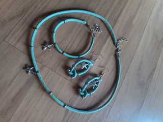 Joyas turquesa: Collar, pulsera y pendientes