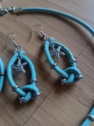 Joyas turquesa: Collar, pulsera y pendientes