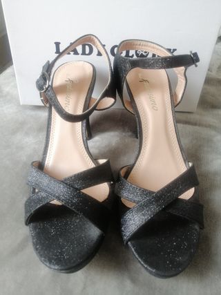 Sandalias fiesta negras T38