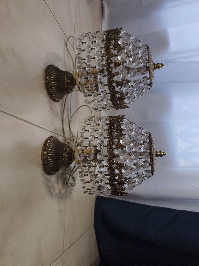 Lampara techo vintage y 2 lamparitas para mesita