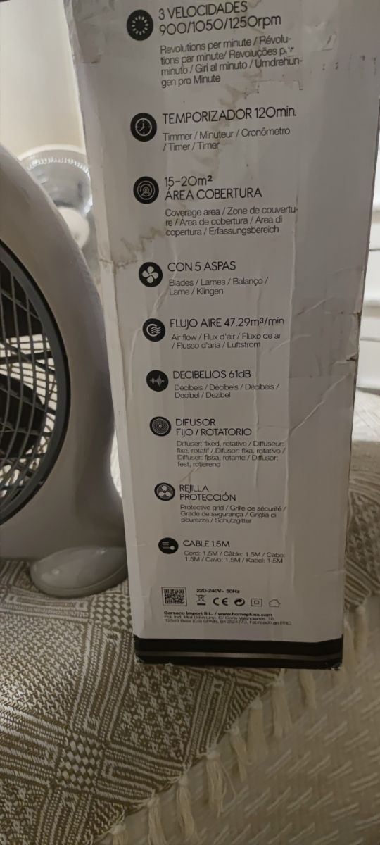 Ventilador HomePlus - 50W - 3 velocidades