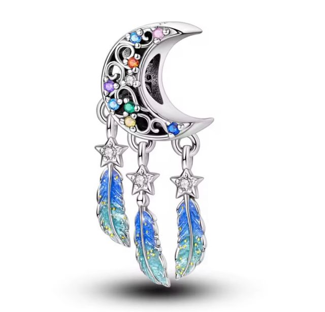 Charm Atrapasueños Corazón Luna pulsera Pandora
