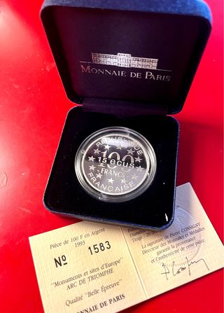 Moneta 100 Franchi Francesi Argento 1993