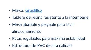 Mesa abatible Vega de "Grosiflex"