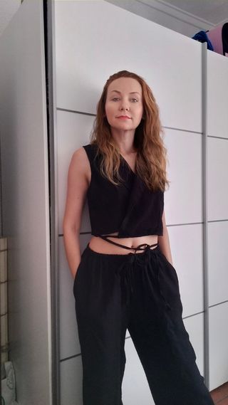 Conjunto negro elegante S-M