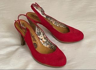 Zapatos slingback Mustang rojos 