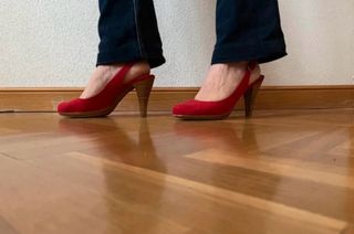 Zapatos slingback Mustang rojos 