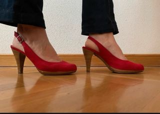 Zapatos slingback Mustang rojos 