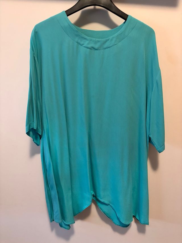 Blusa blu donna vintage