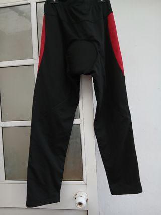 Pantalón ciclismo Lvxda negro-rojo Talla L