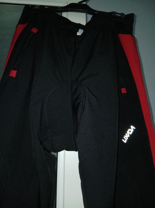 Pantalón ciclismo Lvxda negro-rojo Talla L