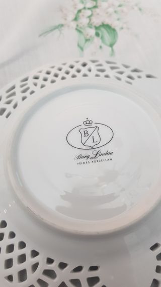 Tris da tè porcellana uccelli