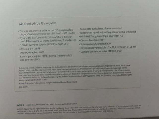 MacBook Air 13" Plata